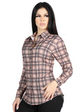 El General  -  Casual Long-Sleeve Shirt  - Beige/Black 44714
