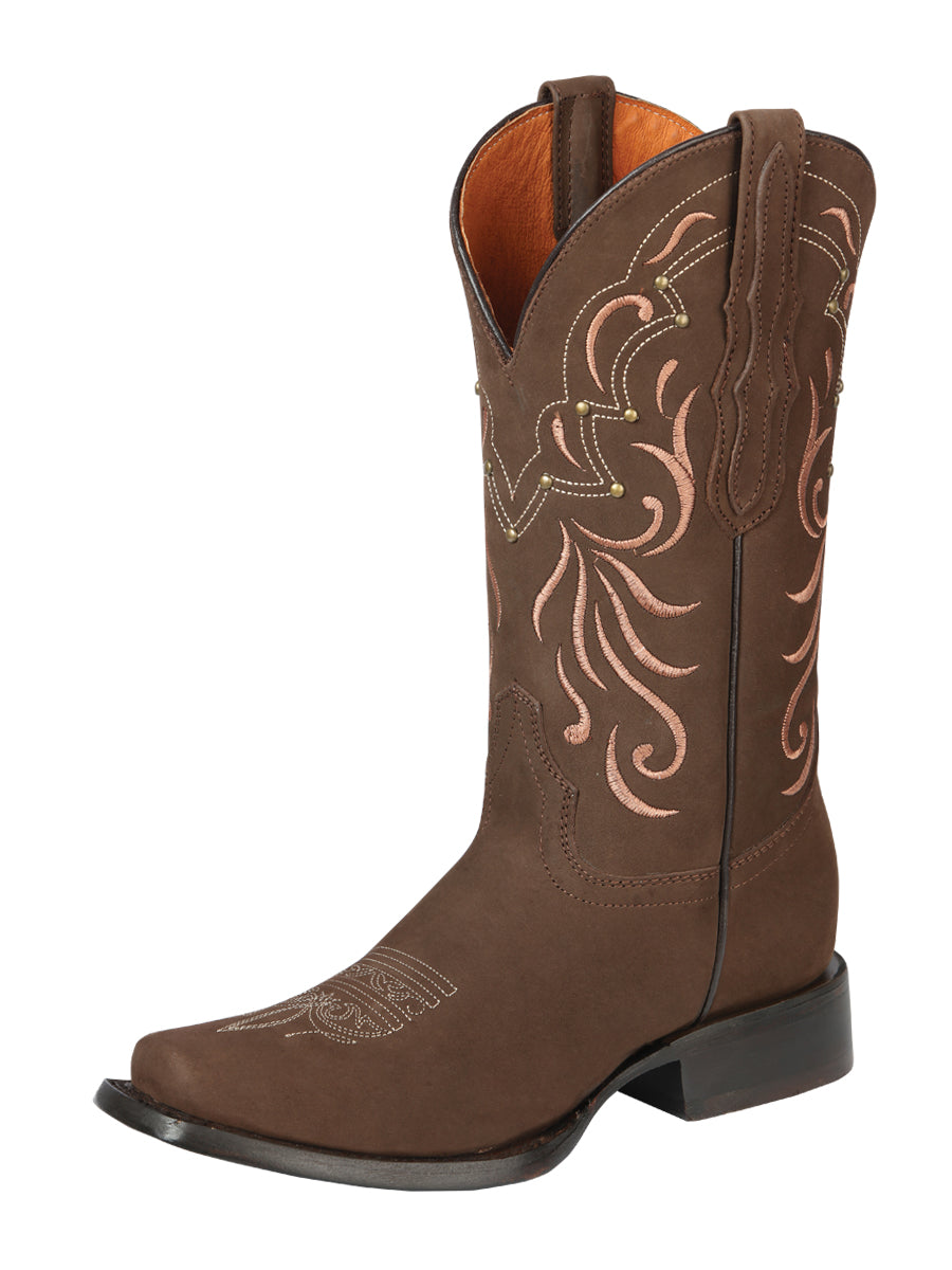El General Women’s Rodeo Boots - Nubuck Leather - Camel

  44849