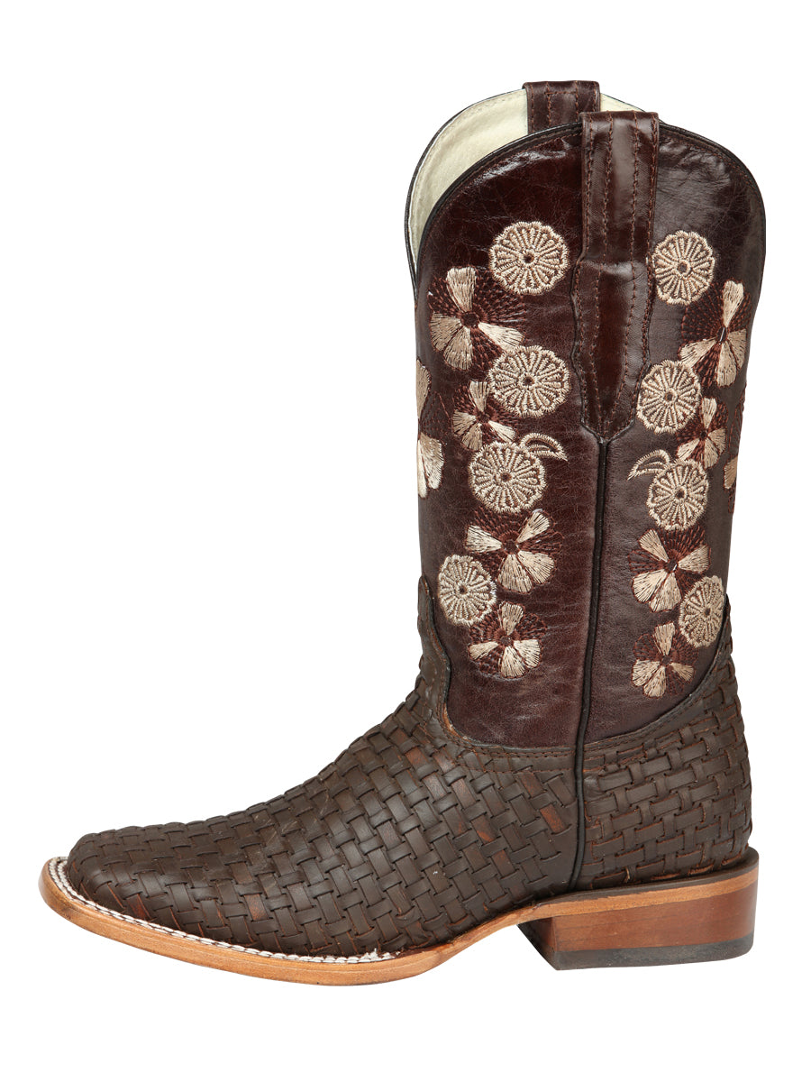 El General Women’s Rodeo Boots Petatillo - Brown 44855
