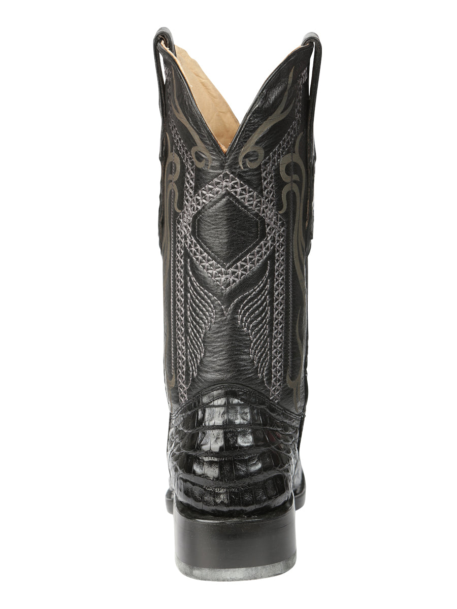 El General Men's Exotic Caiman Belly Cowboy Boots - Black 45078
