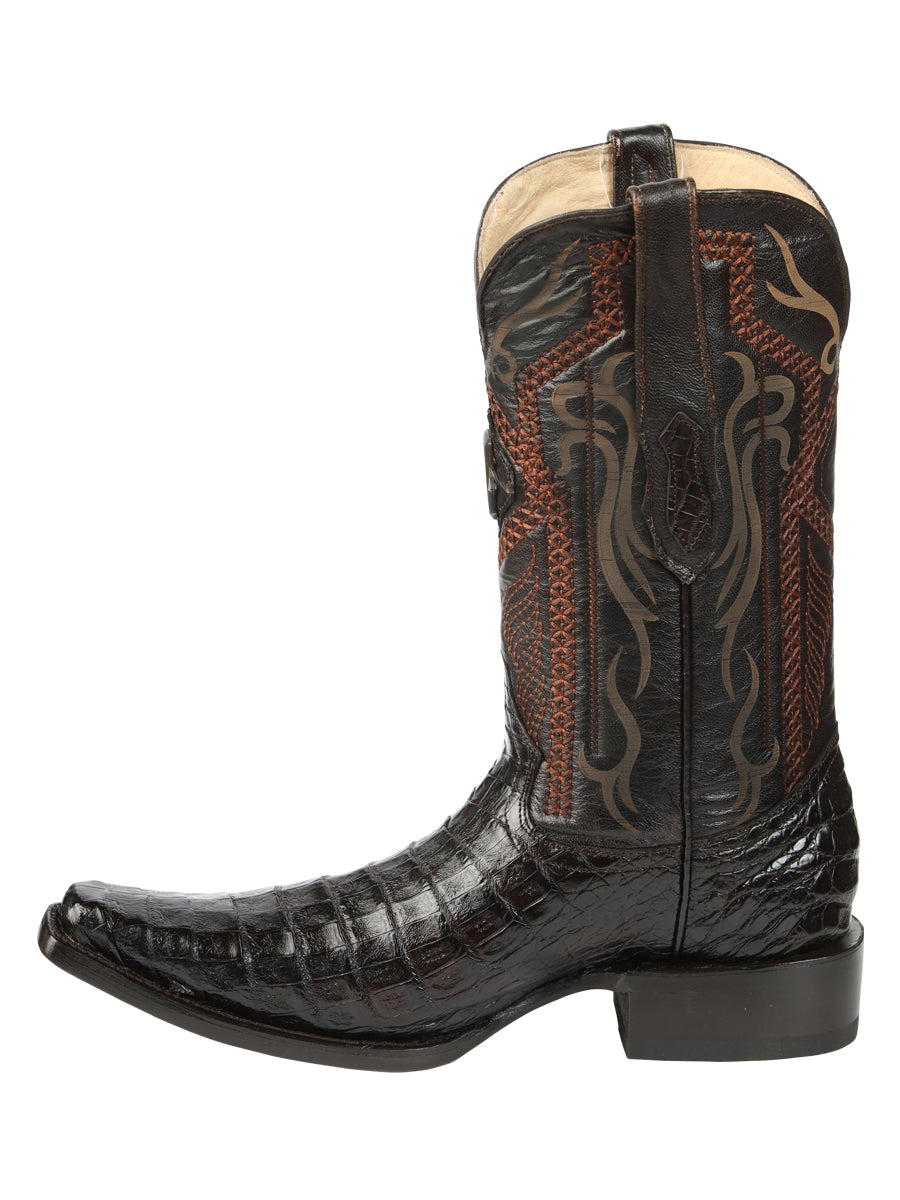 El General Men's Exotic Caiman Belly Cowboy Boots - Brown 45079
