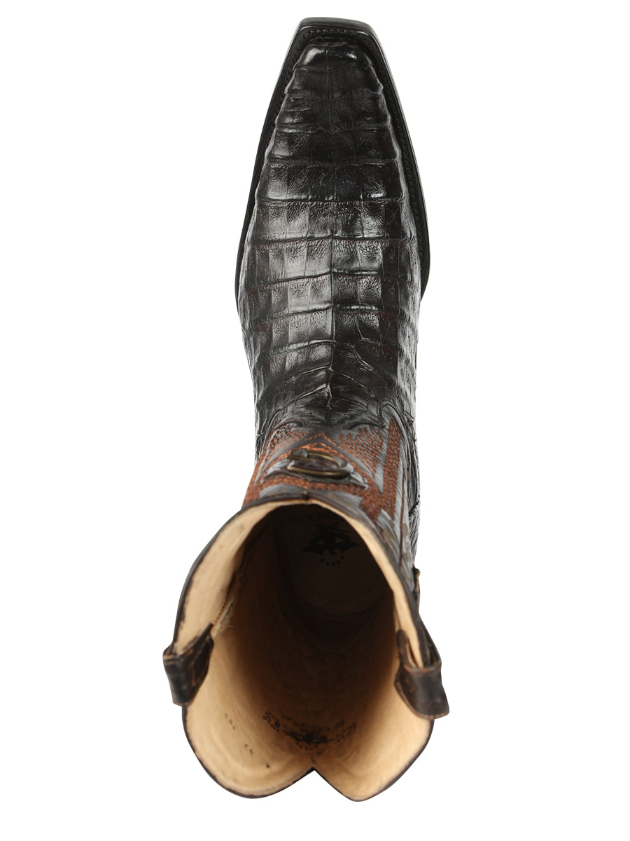 El General Men's Exotic Caiman Belly Cowboy Boots - Brown 45079