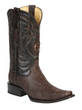 El General Men's Exotic Python Leather Cowboy Boots - Brown  45088