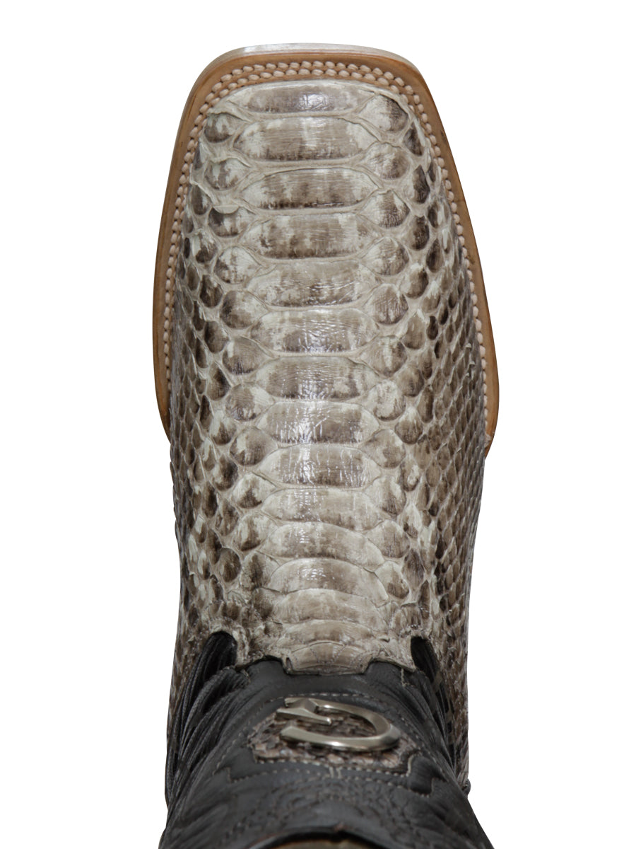 El General Men's Exotic Python Rodeo Boots - Natural 45090