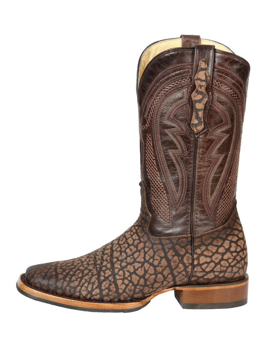 Men’s El General Rodeo Boot - Imitation Bull Neck Sand 45667