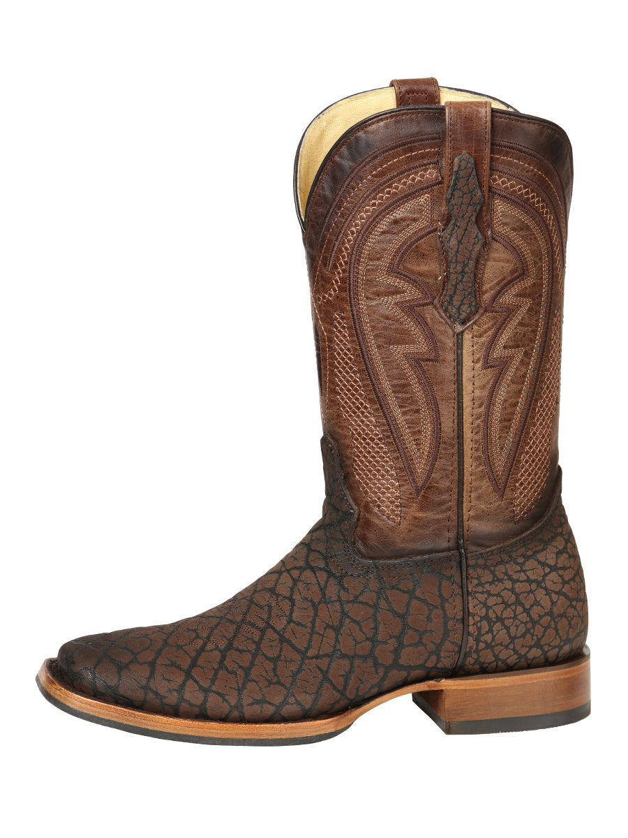 Men’s El General Rodeo Boot - Imitation Bull Neck Brown 45668