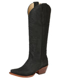 El General Women’s Western Boots Python Print - Black 45791