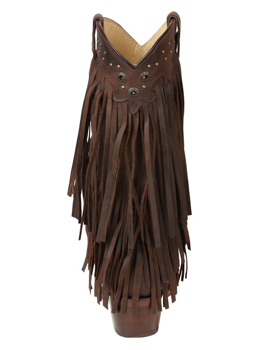El General Women’s Fringe Western Boots - Choco 45795