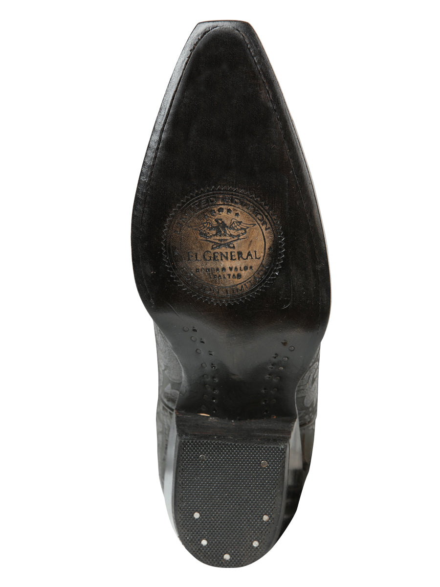 El General Women’s Fringe Western Boots - Black 45796