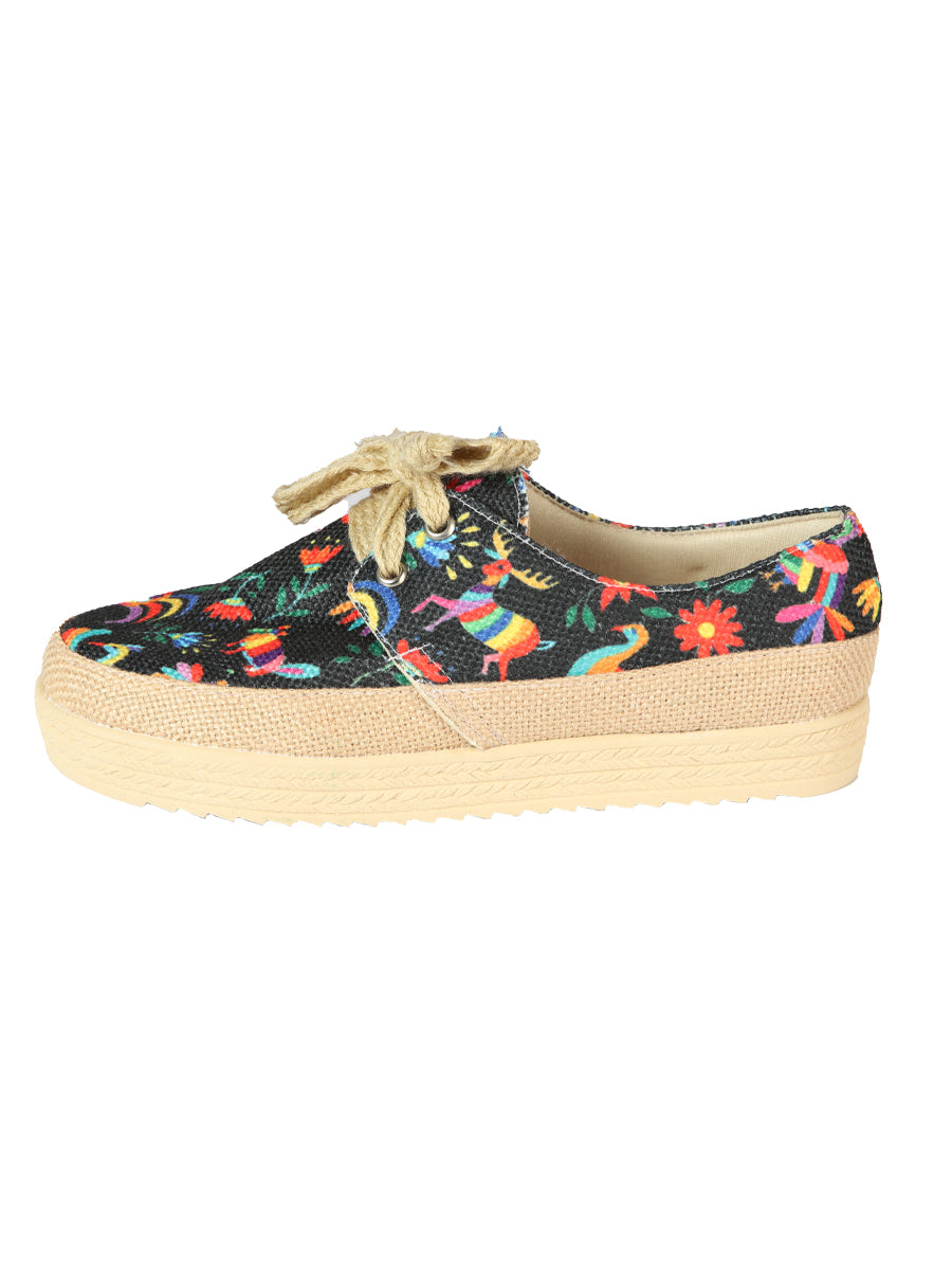Mexican Artisanal Yute Tennis 50% Cotton, 50% Polyester  Multicolor 603958